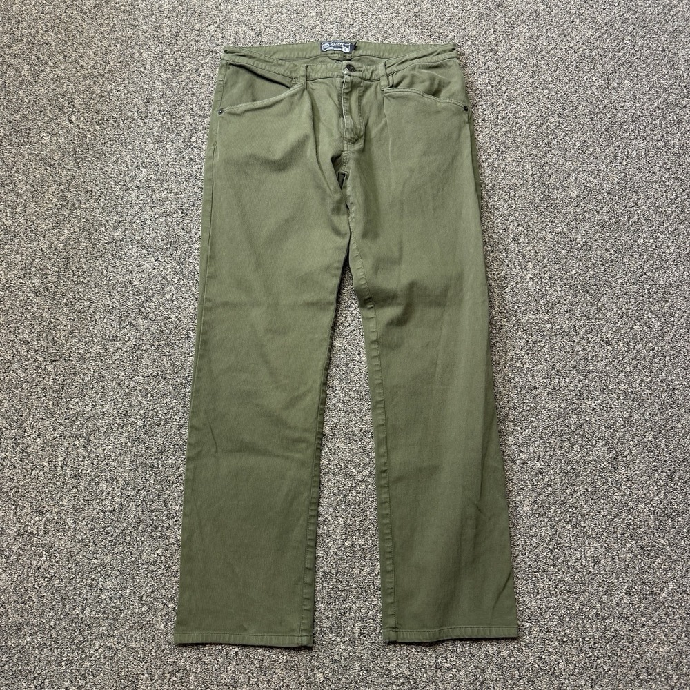 FLYLOW casual olive green Mens chino 5 pocket pants 0042-1600 sz 30x28 outdoor
